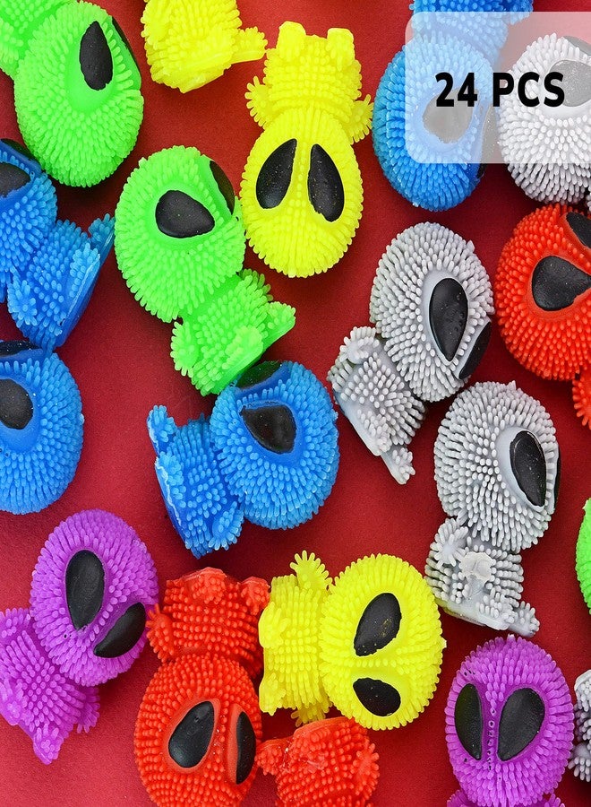 Entervending Alien Toys for Kids - 1.75 Inch Alien Toys for Kids - Funny Squishy Toys for Party Favors, Goody Bags, Classroom Prizes - Mini Puffer Ball - Pack of 24 - Easter Basket Stuffers - Image 4